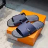 Designer heren Izmir sandaalpantoffels iconische uitgesneden geitenleer Epsom kalfsleer kledingkast essentieel stuk rechte randen zomerseizoen