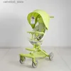 Strollers# Stroller Children's Cart Portable Folding Luxury Travel Baby Carriage High view Four-wheel Shock Absorber Lightweight Stroller Q231116