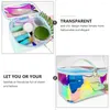 Bouteilles de rangement trousse de maquillage Train support de voyage organisateur de toilette transporter pochette en Tpu ensemble de bagages étanche Transparent Portable grand