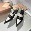 designer Nuovi sandali da donna Scivoli Mius Sandali con tacco a punta di gatto 2023 Baotou Tacchi bassi Scarpe da donna di marca francese di moda Tacchi