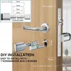 スマートロックレイキューブC1 TUYA BLE TT LOCK SMART DOOR LOCK 2-WAYS-ADJUSTABLE CYLINDER LEGHTING PINGERPRINT PASSURAP APP KEY CARD UNLOCKL231116