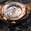 AP Swiss Luxury Watch Royal Oak Series 15451or Automatic Machinery Unisex 37 mm meter 18k roségouden diamanten set