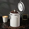 Bouteilles de stockage 304 boîte à café en acier inoxydable avec Date Tracker conteneur de haricots pot Scoop organisateur de cuisine scellé sous vide