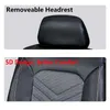 Nieuwe upgrade 8mm spons universeel leer en mesh ademende autostoelhoesjes stoelkussen geschikt voor de meeste autocontrek van de auto