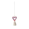 Ciondolo per auto tessuto a mano di San Valentino Bomboniera fai-da-te Ciondolo a forma di cuore con nappa fai-da-te Forniture per la decorazione della casa HJ
