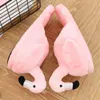 Slippers Winter lovely Home Chausson Shoe Flamingo slippers pantuflas unicornio pantoufle femme Warm Cotton Shoes hy24 231115