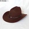 Geniş Memlu Şapkalar Kova Şapkaları Yeni Vintage İnek Kafası Batı Kovboy Şapkaları Erkekler İçin Kadınlar Geniş Kahretsin Cowgirl Caz Şapkası Beyefendi Kilisesi Sombrero Hombre YQ231116