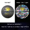 Balles réfléchissantes Glow Basketball Taille 5 7 Outdoor Street Cool Balls Glowing Basketballs lumineux Enfant Jeunes Adultes Balls 231115