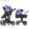 Strollers# Luxury Multi-functional Baby Stroller High landscape Can Sit Reclining Light Folding Two-way Baby Stroller pram newborn baby car Q231116