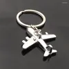 Keychains High Quality 3D Metal Model Airplane Aircraft Key Chains For Women Men Charm Pendants Car Keyring Keychain Jewelry Creative Gift