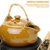 Dinnerware Sets 2 Pcs Teapot Handle Glass Kettles Convenient Household Grip Supply Copper Wire Compact
