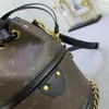 Brand bucket bag Luxury leather presbytery Shoulder bag Fashion Chain Underarm Bag Mini drawstring crossbody bag Wealth bag