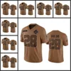 Indianapolis''Colts''Men 28 Jonathan Taylor 53 Darius Leonard 56 Quenton Nelson 5 Anthony Richardson Women Youth Custom Brown 2023 Salute To Service Limited Jersey