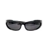패션 트렌디 디자이너 0253 남성 여성 선글라스 독특한 아세테이트 사각형 모양 랩 안경 야외 전위 안경 성격 스타일 UV 보호 케이스와 함께 제공