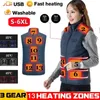 Damesvesten Dames 13 verwarmingsgebieden Verwarmde jas Warme jas Thermische bodywarmers Winter Usb Elektrisch verwarmd vest Herenvest S-6XL Oversized gilet 231115