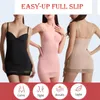 Kvinnors shapers kvinnor s tulle hemline full slip former stretchy bodysuit body shaper med inbyggda fina bandtränare bh bustier