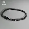 Collier chaîne de Tennis Vvs Moissanite noir, nouveau Design, testeur de diamant glacé, Bracelet en argent 925 pour hommes et femmes