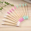 Cotton Swab HEALLOR 100Pcs Double Head Cotton Swab Microbrush Cosmetic Makeup Cotton Swab Medical Cleaning Tips Ear Buds Cleaning ToolsL231116