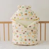 Decken Born Swaddles Decke, dicker Babyschlafsack, Cartoon-Druck, warmer Umschlag für die Herbst- und Wintersaison