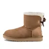 Mujer Casual Diseñador Ultra mini botas de nieve invierno Australia plataforma botines clásicos suave cómodo piel de oveja castaño arena mostaza botines zapatillas