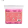 Cotton Swab 100 Pcs/Pack Pink Double Head Cotton Swab Sticks Female Makeup RemoverCotton Buds Tip For Nose Ears CleaningL231116
