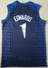 Basketbalstad Heren Anthony Edwards Jersey 5 Karl-Anthony Towns 32 Verdiend voor sportfans Alles gestikt Association Puur katoen Icoon Marineblauw Wit Zwart Hoge uitverkoop