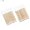 Cotton Swab 100pcs/Bag Disposable Wooden Cotton Swabs Stick Mini Tip Head Cotton Swab Eyebrow Tattoo Makeup Tools Jewelry Clean Sticks BudsL231116