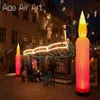 Grande bougie gonflable rouge avec lumière portable adaptée aux activités de fête de Hanoukka