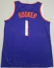 City Basketball Kevin Durant Jerseys 35 Devin Booker 1 Bradley Beal 3 Déclaration classique pour les fans de sport Couleur de l'équipe Noir Blanc Violet Orange Respirant