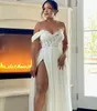 2024 Sexig strandbröllopsklänning för brudens sida delad chiffong älskling spetsar applikationer boho brudfestklänningar vestidos de noiva robe de mariage
