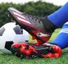 Recién llegado, botas altas de fútbol para hombres y mujeres, zapatos de fútbol AG TF para jóvenes, niños y niñas, zapatos de entrenamiento cómodos para niños, negro, azul, blanco y rojo