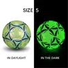 Ballons de football réfléchissants LED d'entraînement de football lumineux fluorescent réfléchissant cool lumineux n ° 5 n ° 4 football pour enfant adulte 231115