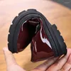 Chaussures plates enfants en cuir pour garçons mode peau brillante PU brevet doux enfants maternelle élèves Performance formelle
