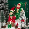 Weihnachtsdekorationen Weihnachtsdekorationen Elf Biegbare Ees 19,6 Zoll Ornamente Magischer Genie Jungen und Mädchen 2-teiliges Set 231010 Drop Deliv Dhzba