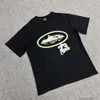 مصمم أزياء الملابس المحملات الفاخرة tshirts corteizes شيطان ISL سلسلة الذهب خطاب طباعة فضفاضة الأزياء غير الرسمية