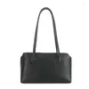 Evening Bags Brand Designer Black Cow Leather Women Casual Fashion Shoulder Bag Large Capacity Tote Handbags Female