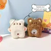 PLUSH KEYCHAINS 1 Söt Squeeze Bear Plush Toy Keychain Cartoon Animal Doll Pendant Keyring ryggsäck Charm Bil Decoration Bag Tillbehör 231115