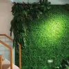 Decorative Flowers Artificial Green Plant Wall Background Realistic Design Fake Lawn For Baby Shower Home Decorations