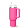 Cosmo Pink Tumblers Pink Parade Flamingo Cups H2.0 Copo de 40 onças com alça palha café Garrafas de água com X Cópia com LOGOTIPO Presente de Dia dos Namorados de 40 onças 1: 1 Mesmo popular 1127