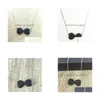 Pendant Necklaces Fashion Sier Color Both Heart Love Lava Stone Necklace Volcanic Rock Aromatherapy Essential Oil Diffuser F Dhgarden Dhrne