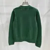 Suéteres femininos designer luxo g outono e inverno com decote em v malha cardigan botão de metal casaco militar verde lã suéter novo produto 2023 jkdw