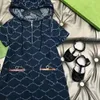 Baby Kids Designer Designer Boys Plaid Shirt Sets Girls Gecontroleerde Hooded Dress Mode Kleding Suits Childrens Summer Short Sleeve Suit AAA