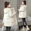 Casacos de trincheira feminina Jaqueta de inverno Nice Parkas Long Casal Coreano Coraço Capuz Capuz Femme Parka Outwear sobretudo