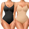 Women's Shapers Kobiety Osobownictwo Szybki Shapewear Tops Połącz Korpus Body Shaper Trainst Trainer Spaghetti Pasek Camisole BodyCon Tumbuit