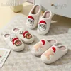 Slippers Kerst Slippers Vrouwen Mannen Mooie Cartoon Elanden Slippers Koppels Pluche Katoen Slides Dikke Zolen Schoeisel Nieuwe Indoor Huis Schoenen T231116