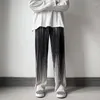 Pantaloni da uomo Pantaloni casual da uomo a gamba larga pieghettati dritti moda maschile pantaloni elastici in vita streetwear pantaloni Harajuku in seta ghiaccio allentati