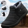 Boots Men Boots Waterproof Winter Boots Lightweight Snow Boots Warm Fur Men Shoes Plus Size 47 Unisex Ankle Boots Slip on Casual Shoes 231116