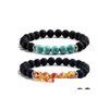 Charme pulseiras 8mm turquesa tigres olho preto lava pedra pulseiras aromaterapia óleo essencial difusor pulseira chakra nce dhgarden dhgvu