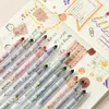 Highlighters 12pcs Creative Magic Color Highlighter Changeable Color Hand Account Marker Pen Set Dual Tip Art Marker 231116