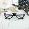 Lunettes de soleil demi-monture œil de chat pour femmes, marque de styliste, mode, extérieur, rue, photographie, UV400